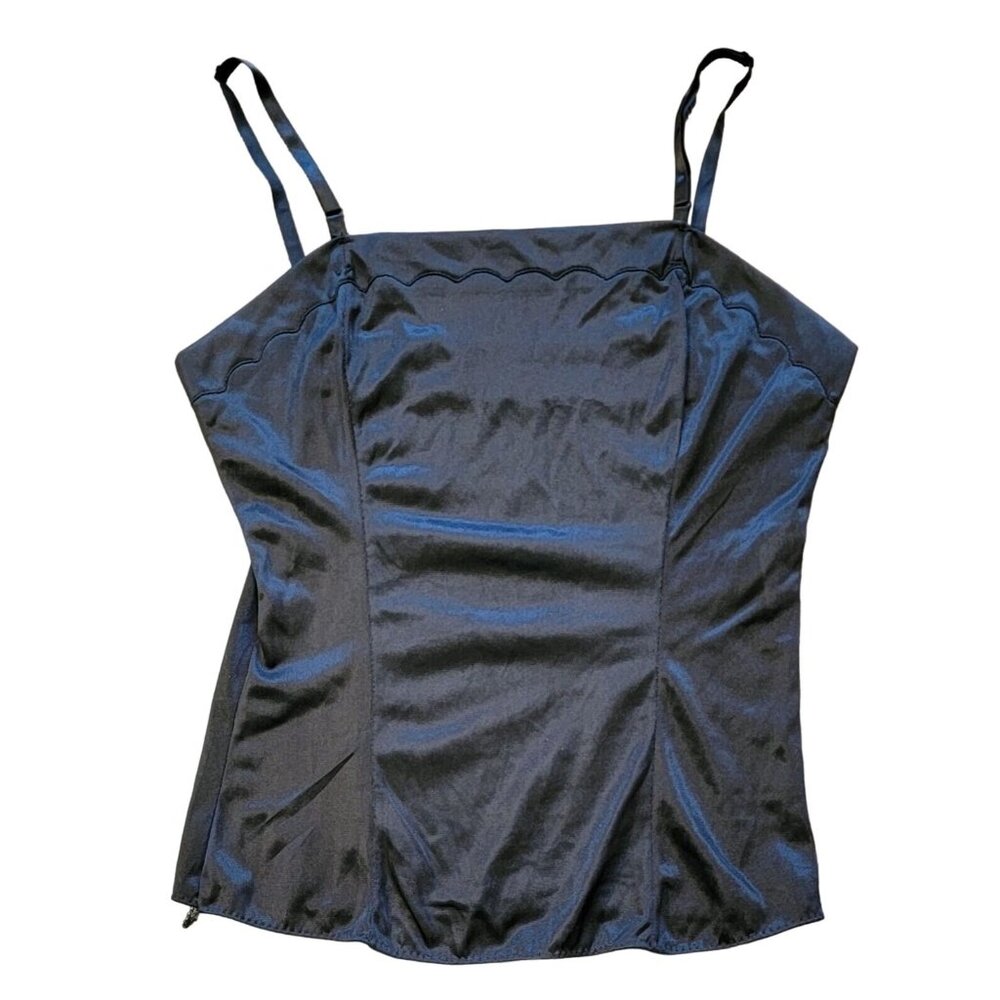 Women's Vintage Black Camisole Size M By Mel-Lin Adjustable Straps